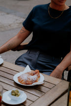 Women wearing grey chino deck shorts. Women's deck shorts. Yachtwear, workwear